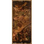 Giacinto Diano (1731-1804), Scena allegorica con Mercurio - olio su tela, cm 149x350 [...]