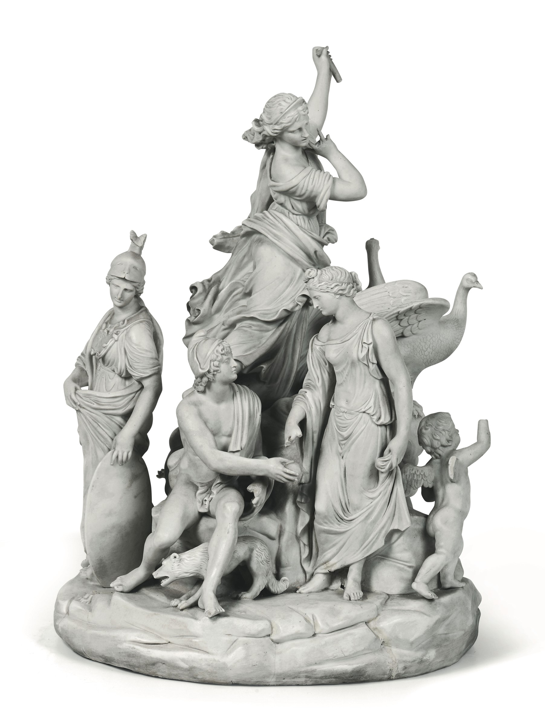 A "Judgement of Paris", Naples, 1800-06ca. - Biscuit porcelain from the Real Fabbrica [...]