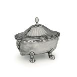 A sugar pot, Bartolotti, Rome, 1790/1810 - Molten, embossed and chiselled silver. [...]