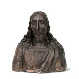 A terracotta Redeemer, Italy, 14-1500s - A patinated terracotta bust of the Redeemer. [...]