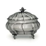 A sugar pot, Turin, late 1700s - Molten, embossed and chiselled silver. Third quarter [...]