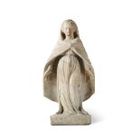 Madonna di Savona in marmo. Scultore genovese tra XVII-XVIII secolo, - Altezza cm 63 [...]
