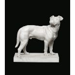 Two marble sculptures of dogs, France, 1800s - A pair of sculptures of "guard dogs" [...]