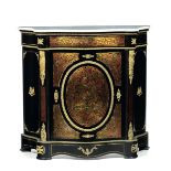 A sideboard, 19th century - A one-door sideboard in ebonised wood with a gilt metal [...]