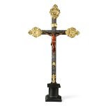 A meditation cross, Genoa, 17th century - A large meditation cross in ebonised wood, [...]