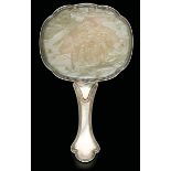 A mirror, China, Qing D., Qianlong period - A mirror with a white jade plaque [...]