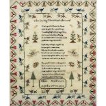 An early William IV sampler worked in coloured silks by Eliza Matthews, aged 11 years 1831, with a