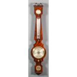 An early 19th Century mahogany cased wheel barometer, thermometer and hydrometer, by A. Tagliabue,