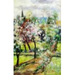 Balton (20th Century) - Oil painting - Orchard scene, canvas 36ins x 24ins, signed, in gilt