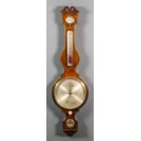 An early 19th Century rosewood cased wheel barometer and thermometer by L. Salmoni of Bath, the