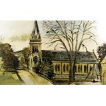 ***Fred Yates (1922-2008) - Oil painting - Church in Wales, 17.75ins x 29.75ins, signed, framed