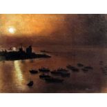 ***Desmond Hirshfield (1913-1993) - Pastel - "Sunrise Over Bombay" , 8.5ins x 11.5ins, signed and