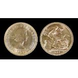Two Elizabeth II 1966 Sovereigns(EF/uncirculated)