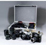 A Zenith 11 35mm SLR camera, body No. 85039169, and a Zenith-E 35mm SLR camera, body No. 71109363,