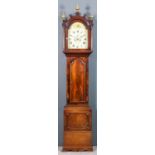 An early 19th Century mahogany longcase clock by William Robbins of Canterbury, the 12ins arched