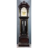 A late 19th Century dark mahogany longcase clock of large proportions, retailed by F.H. Wilbee of