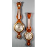 An early 19th Century mahogany cased wheel barometer, thermometer and hydrometer by A. Pagane of