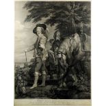 Robert Strange (1721-1792) after Sir Anthony Van Dyck (1599-1641) - Engraving - "Carolo I Magnae