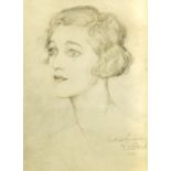 Marion Margaret Violet Manners, Duchess of Rutland (1856-1937) - Four pencil portraits highlighted
