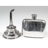 A George III silver wine funnel, the removable strainer with bead mounds, 5.25ins high, by Alexander