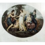 Francesco Bartolozzi (1727-1815) after Angelica Kauffman (1741-1807) - Pair of coloured mezzotints -