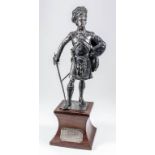 A George V cast silver standing figure after G. Halliday of an officer of the 78th (Highlanders)