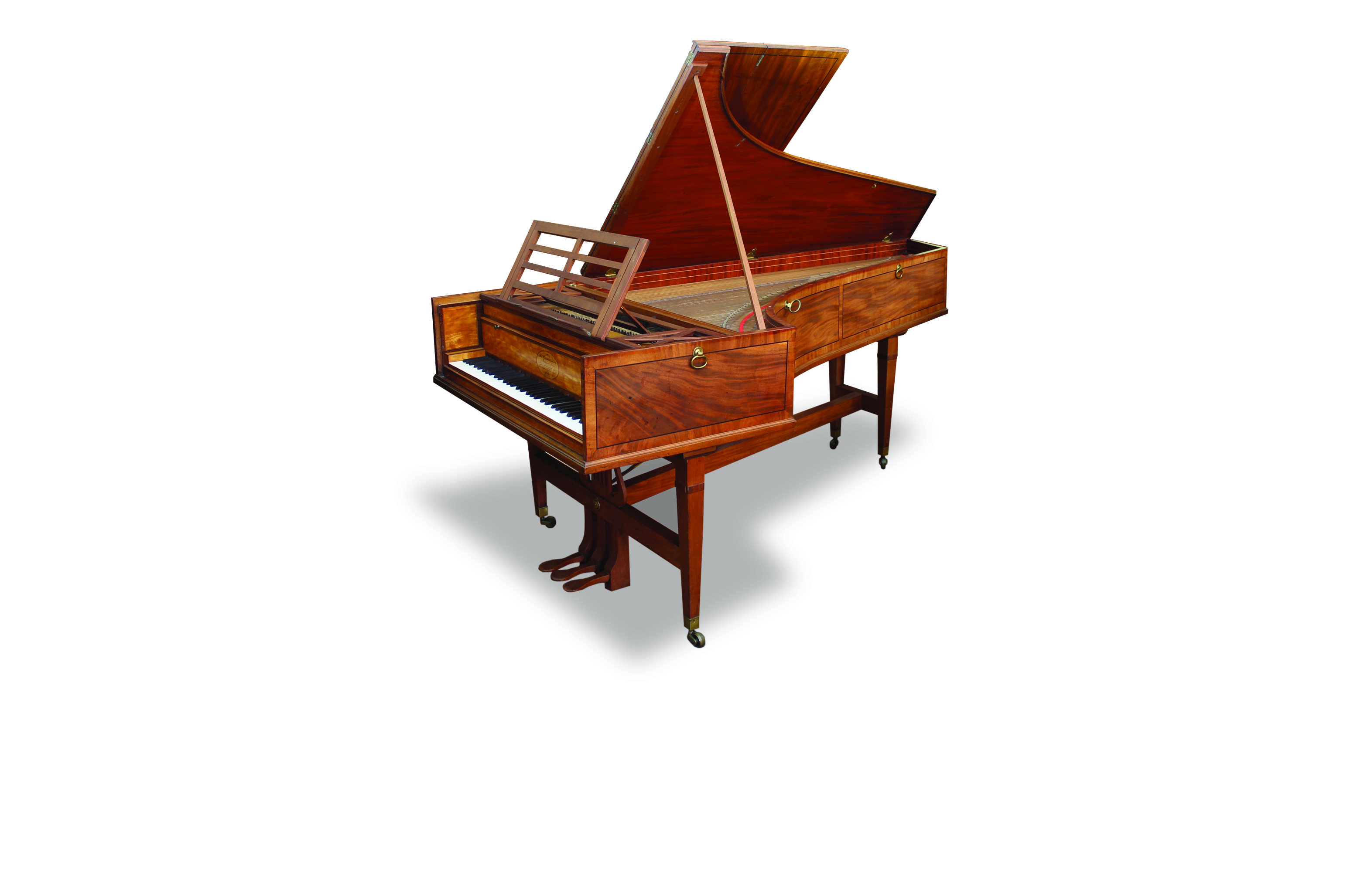 A grand piano by Broadwood, London, 1806 The mahogany cross-banded case inlaid with ebony stringing,