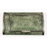 A George V silver and shagreen covered combined vesta/cigarette box, 3.75ins x 2.25ins, by Thomas