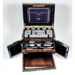 A good Victorian figured walnut, ebonised, brass inlaid and gilt metal mounted rectangular