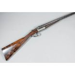 A good 12 bore side by side round action ejector shotgun by John Dickson & Son of Edinburgh,