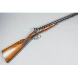 A modern 12 bore side by side muzzle loading percussion shotgun by Navy Arms, Serial No. N2337,