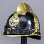 A late 19th/early 20th Century Austrian Voluntary Fireman's dress parade helmet of steel, leather