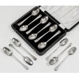 Six late Victorian silver rattail pattern teaspoons, by The Goldsmith & Silversmith Company,