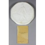 An early 20th Century plaster maquette showing the God Mercury holding the caduceus, standing on a