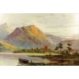 ***Frances E. Jamison (1895-1950) - Oil painting - "Kilchurn Castle, Loch Awe", canvas 15.75ins x