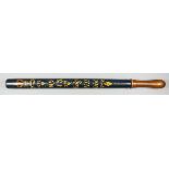 A Victorian turned elm long truncheon, painted with crown over "VR No.15. Edge Hill Dist.", to