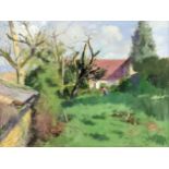 ***Gerald Norden (1912-2000) - Oil painting - "A Rough Field. Dordogne", board 12ins x 16ins, signed