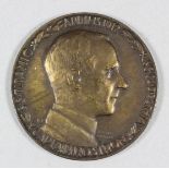 Of "S.S. Titanic" Interest - A rare bronze single sided commemorative medal for Captain Rostron,