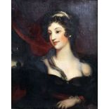 Late 18th Century/early 19th Century school - Oil painting - Shoulder length portrait of a woman