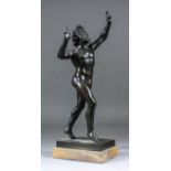 A 19th Century Continental bronze figure after the antique - "Fauno Danzante" - Dancing fawn of