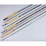 A Hardy Brothers fly fishing rod "Hardy Graphite" #9-10, two piece, 10ft long, together with an