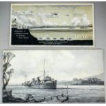 20th Century British school - A small group of monochrome watercolours, produced for the Sphere