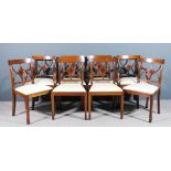 A set of eight modern mahogany dining chairs by Charles Barr Furniture (including two armchairs), of