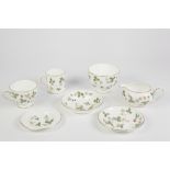 WEDGWOOD CHINA 'WILD STRAWBERRY' PATTERN TEA AND COFFEE SERVICE FOR EIGHT PERSONS, FIFTY TWO