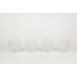 SET OF SIX WHITEFRIARS 'GLACIER' MOULDED HI BALL DRINKING GLASSES, 5" (12.7CM) high, in original '
