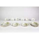 SHELLEY CHINA TEA SET FOR SIX PERSONS 'WOODLAND' PATTERN, with cups, saucers and side plates, No.