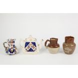 VICTORIAN AND LATER CERAMICS, MIXED LOT, to include: SET OF FOUR CAULDON CHINA COFFEE CANS AND