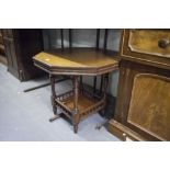 EDWARDIAN OCTAGONAL TWO TIER OCCASIONAL TABLE