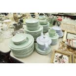 A LARGE QUANTITY OF WOODS WARE 'BERYL' PLAIN GREEN POTTERY DINNER WARES