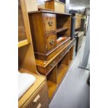 A LEXINGTON MODERN QUALITY FURNITURE SUITE COMPRISING; A FOUR CUPBOARD SIDEBOARD, ANOTHER